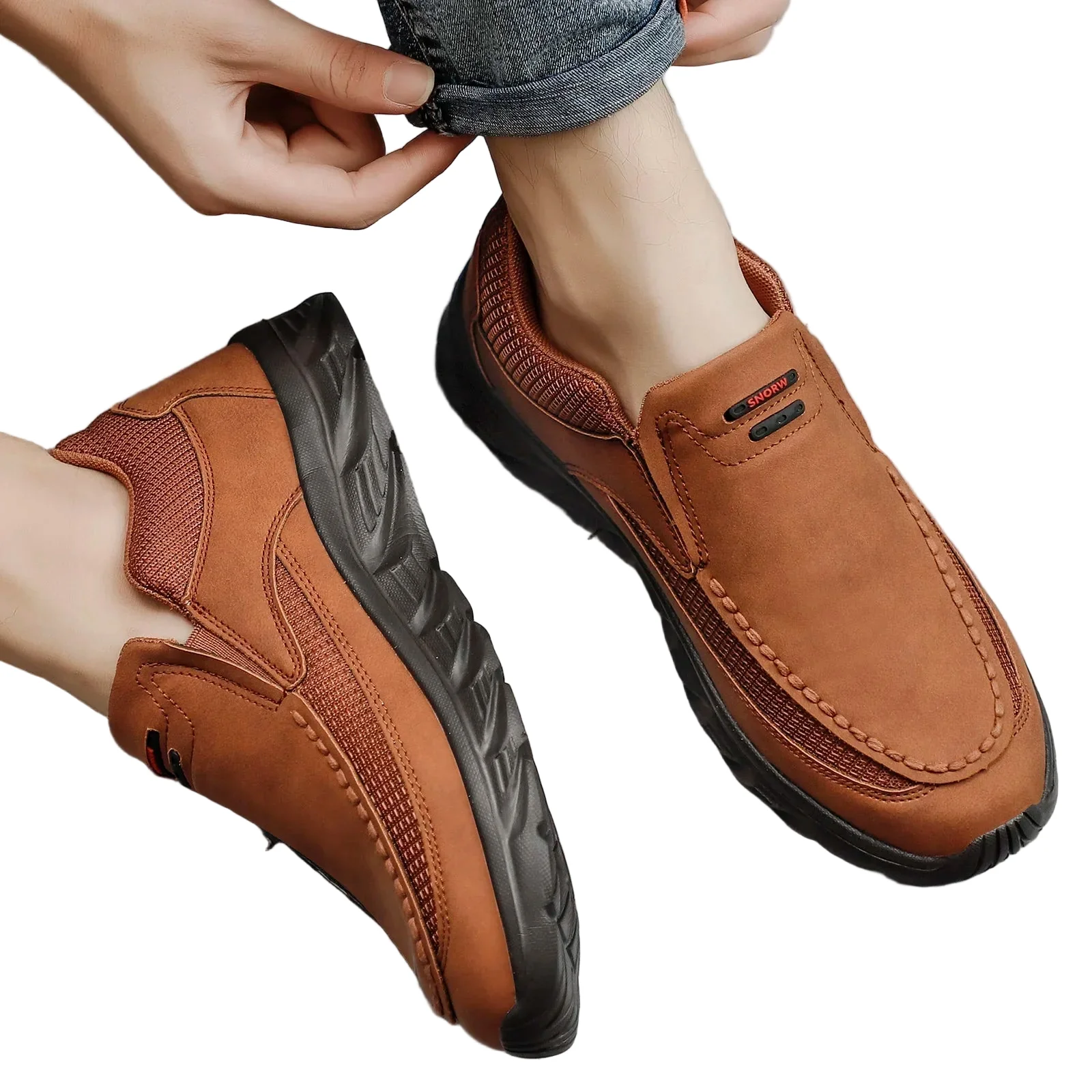 Heren Loafers Sneakers Retro Handgemaakt Casual Schoenen