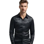 Heren Overhemd Met Lange Mouwen Bloemig Detail Katoenmix