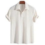 Heren Polo Shirt Luchtig met Chevronpatroon Ademend Materiaal