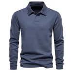 Heren Poloshirt met Lange Mouwen Casual