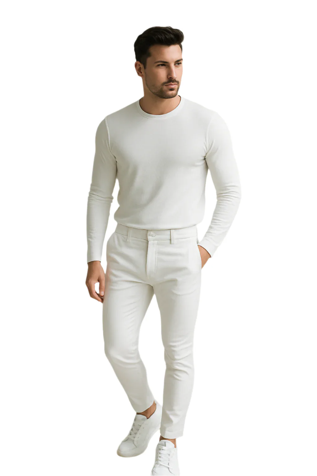 Heren Slim Fit Denim Broek Met Zakken