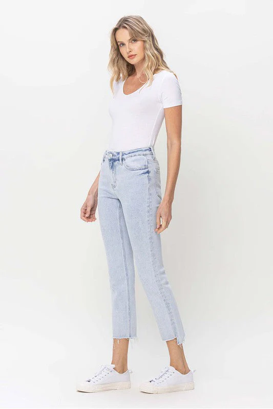 Dames Slim Straight Jeans Hoge Taille - Afbeelding 4