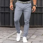 Heren Pantalon Elegante Stijl Katoen Luxe Pasvorm