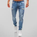 Heren Joggingbroek Denim Casual Katoen Met Trekkoordsluiting