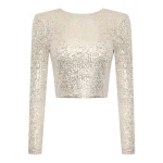 Dames Top Pailletten Ademend Polyester Voor Feestelijke Gelegenheden