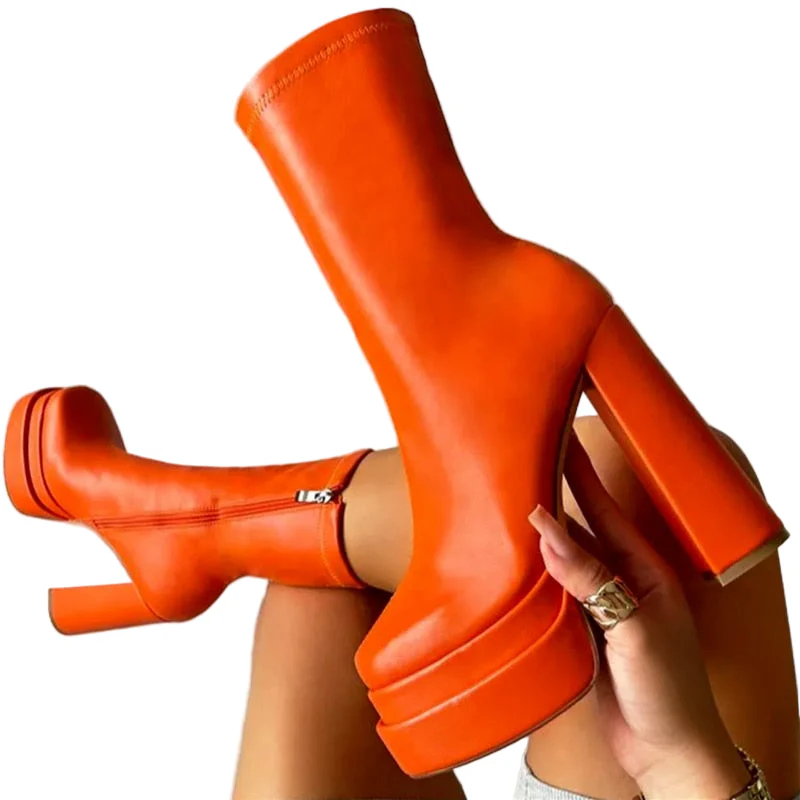 Dames Enkellaarsjes Platform Kunstleer voor Elke Gelegenheid