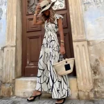 Dames Lange Jurk Gestreept Handgemaakt en Comfortabel voor Feestelijke Kleding en Zomer Kleding