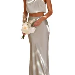 Vrouwen Maxirok Set Moderne Stijl