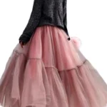 Vrouwen Rimpel Tulle Cirkelrok
