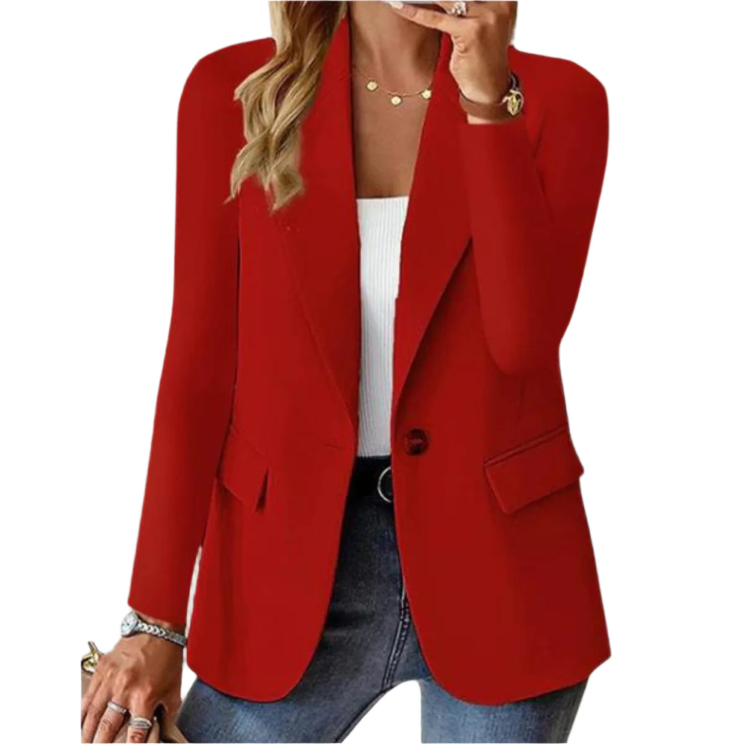 Zwarte Blazer Dames Met Tailored Fit Zachte Stof