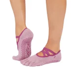 Wineberry Heather – Ballerina Gripsokken met Tenen – ToeSox