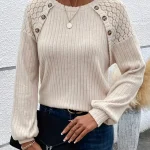 Dames Longsleeve T-shirt Ronde Halslijn Zacht Katoen