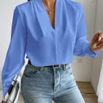 Dames Blouse V-Hals Elegant Polyester