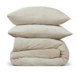 Dekbedovertrek Flanel Fleece – 100% zacht materiaal – 140×220 – licht beige