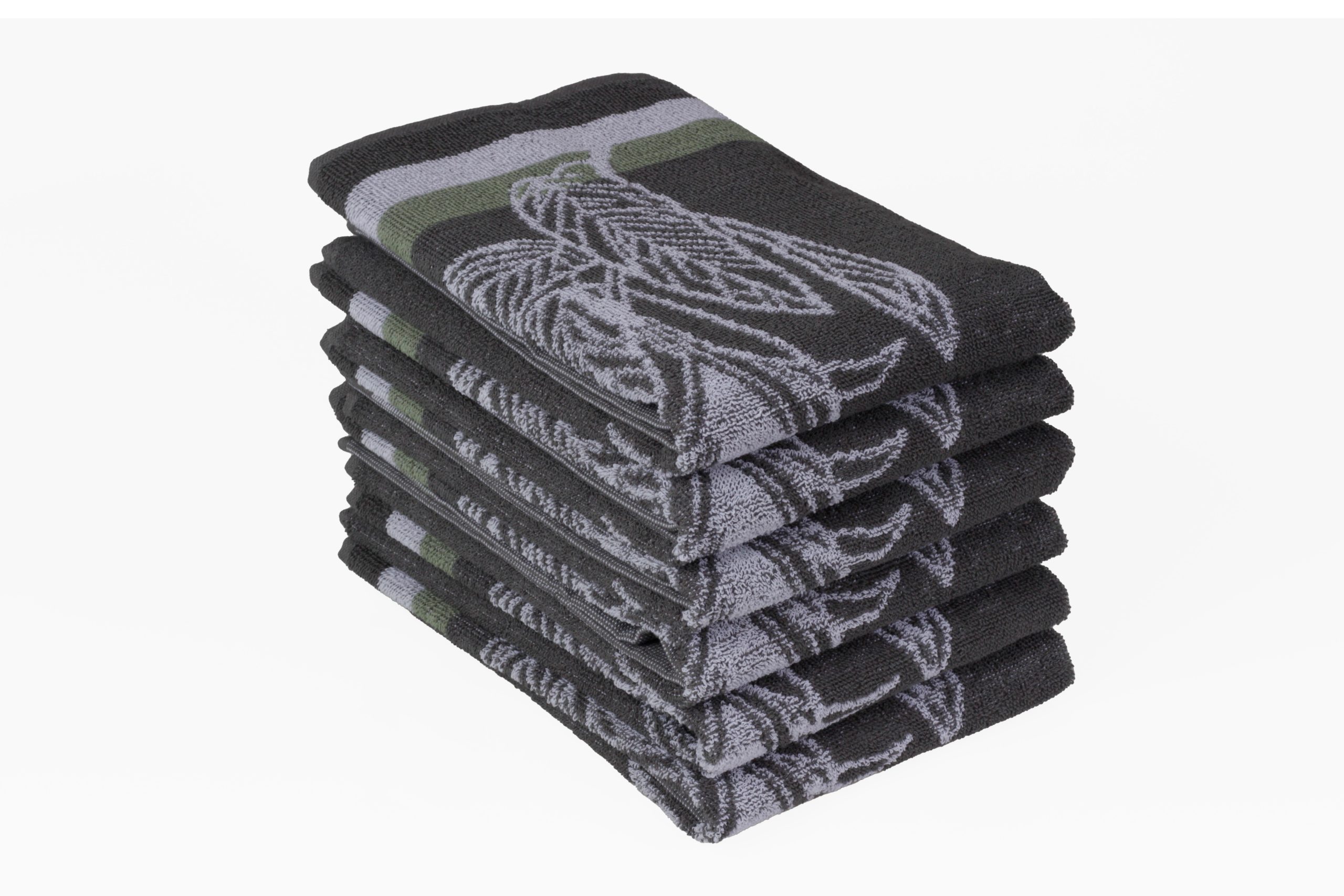Keukendoek jungle – 6 stuks – 50×50 – antraciet