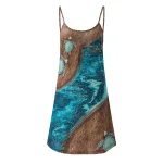 Schildpadprint Kleurblok Cami Dress