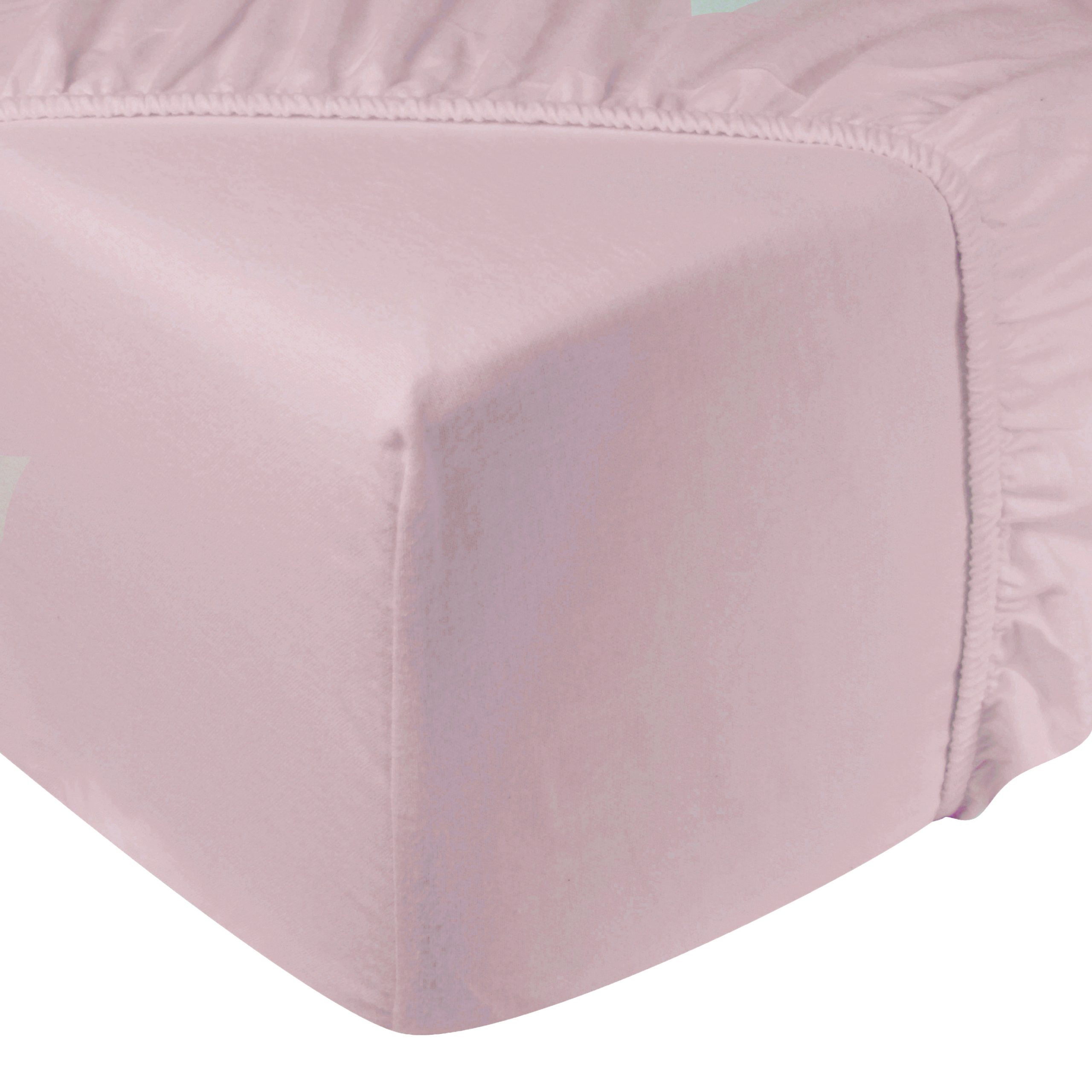 Hoeslaken flanel – 100% katoen – 180×200 – lichtroze