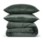 Dekbedovertrek Flanel Fleece – 100% zacht materiaal – 240×220 – oud groen