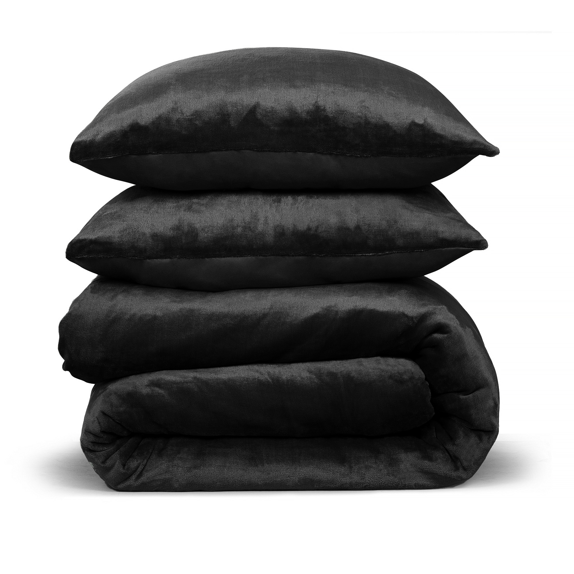 Dekbedovertrek Flanel Fleece – 100% zacht materiaal – 200×220 – zwart