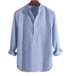 Heren Overhemd Gestreept Moderne Stijl Katoen Polyester