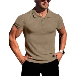 Heren Slim Knit Poloshirt